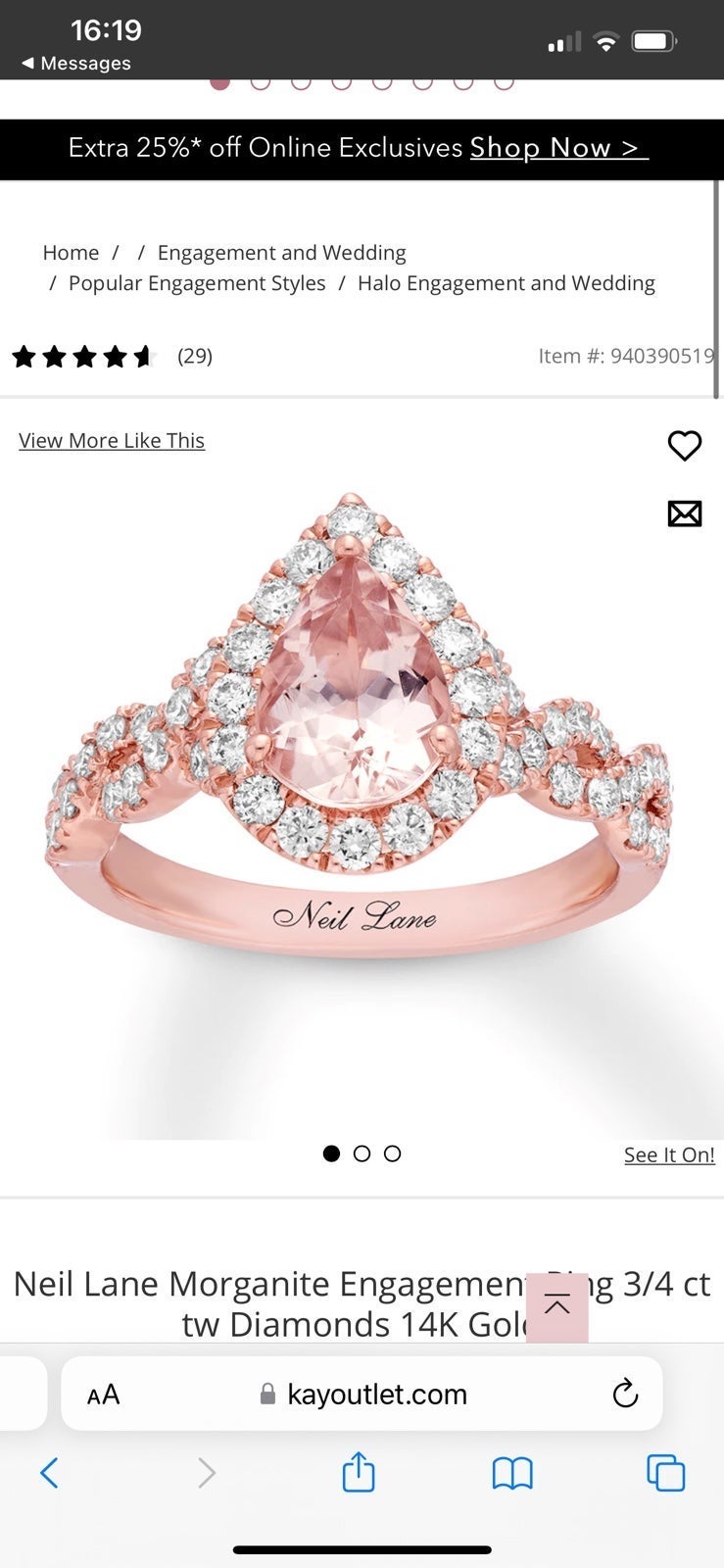 Neil Lane Morganite Engagement Ring