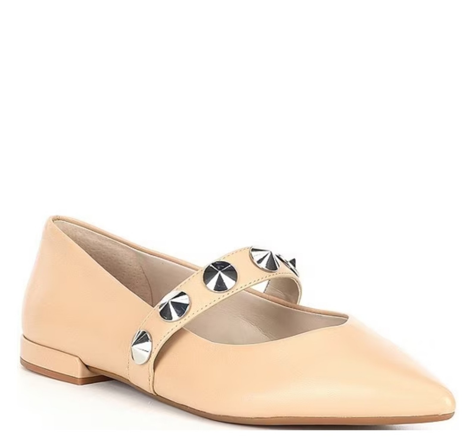 GB4-Ever Leather Studded Mary Jane Flats  Dillard's Exclusive Extended Sizes