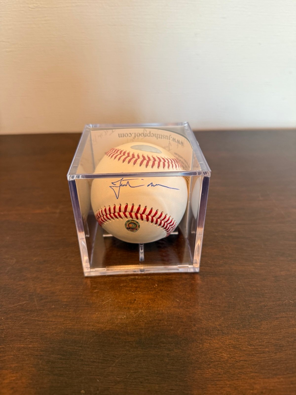 Justin Morneau Autographed Baseball