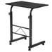 Adjustable Mobile Standing Desk Pneumatic Overbed Table Rolling Laptop Cart