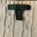 Ralph Lauren Women's 2X Henley Sweater Cable Knit Ivory Cream Y2K