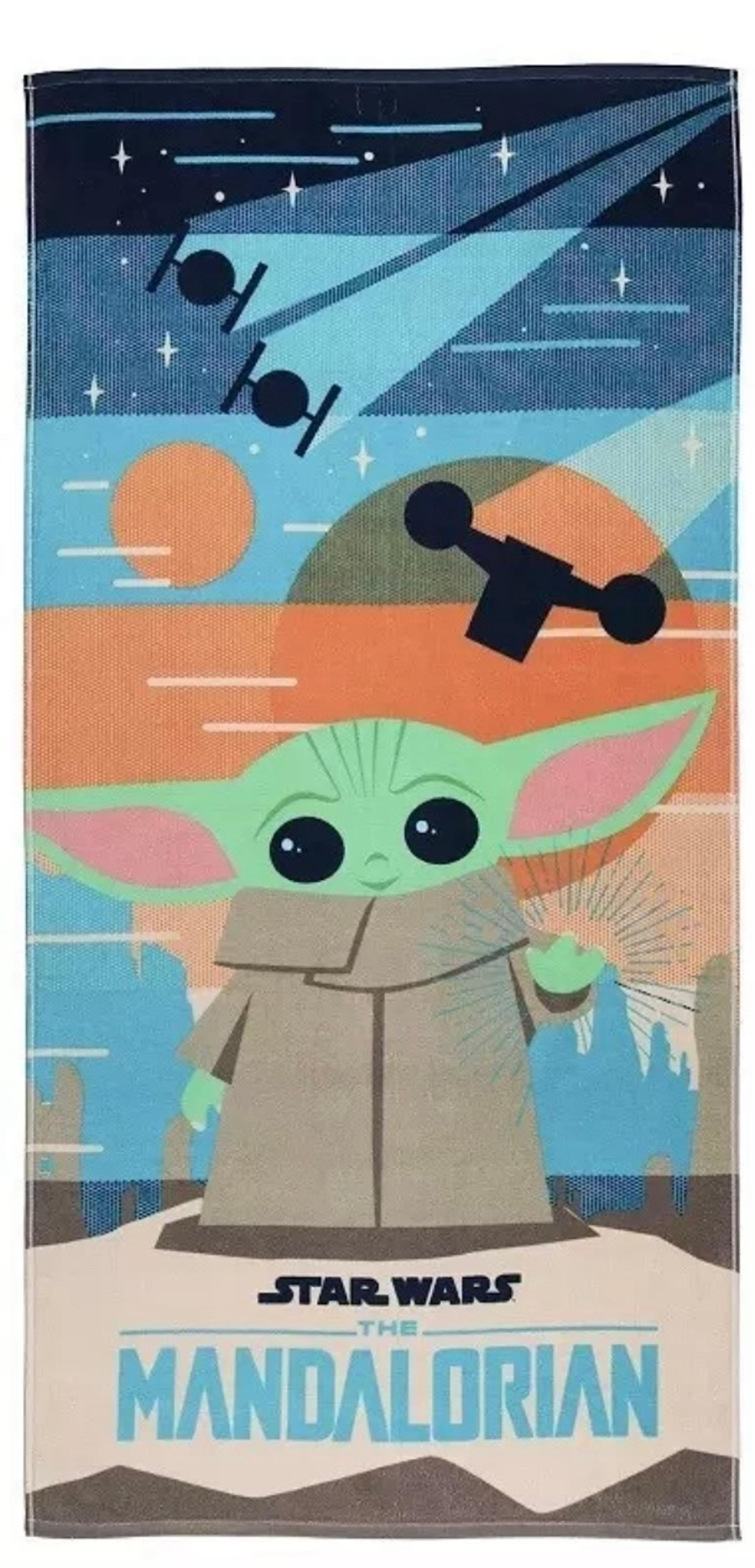 Disney Star Wars Mandalorian Grogu Beach Towel The Big One Cotton 28x58