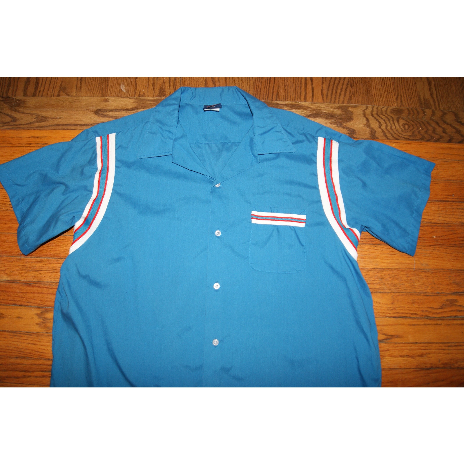 Hilton Active Apparel Men's SS Bowling Shirt True Vintage Retro USA Preppy 2XL