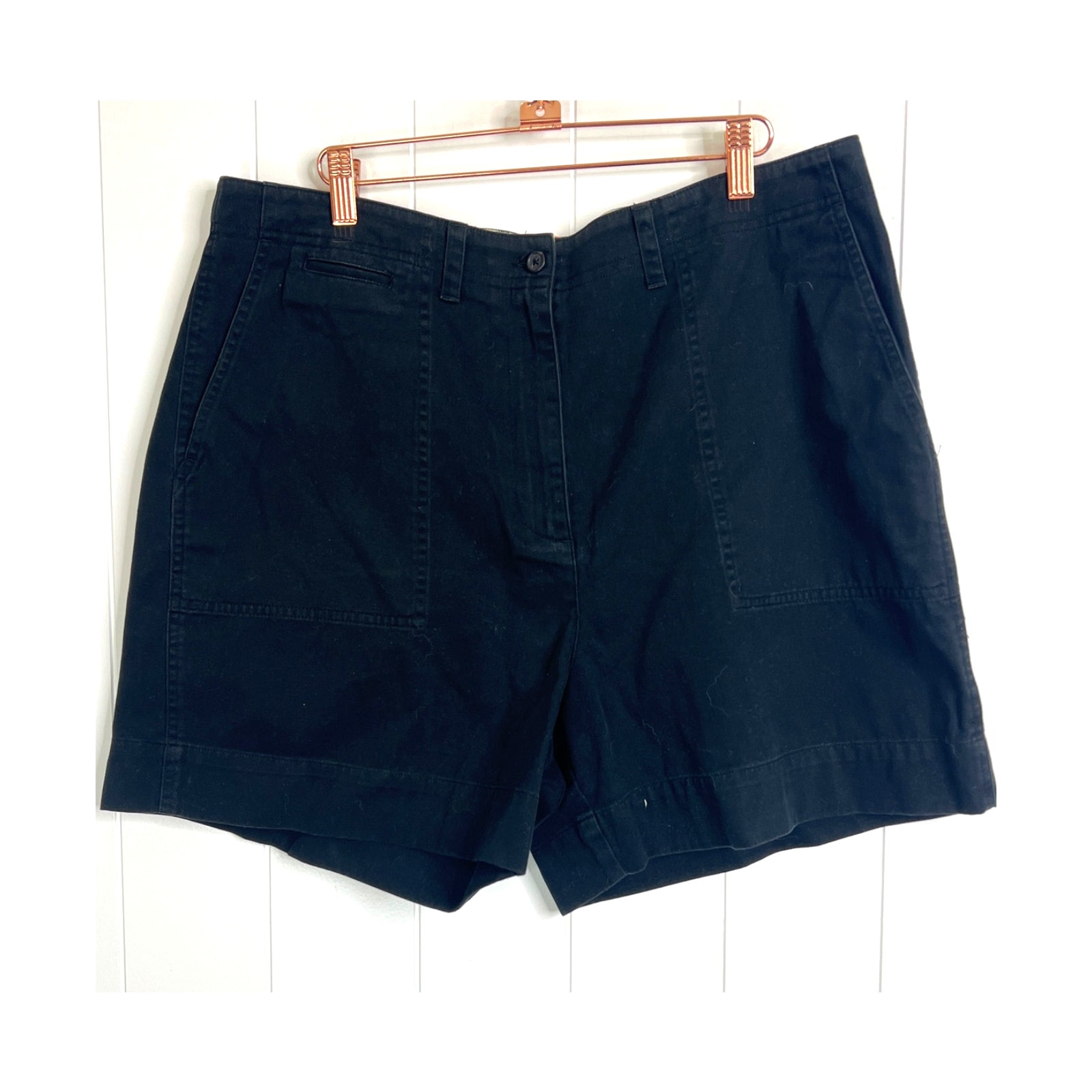 Lauren Ralph Lauren Navy Brushed Cotton Shorts Size 16