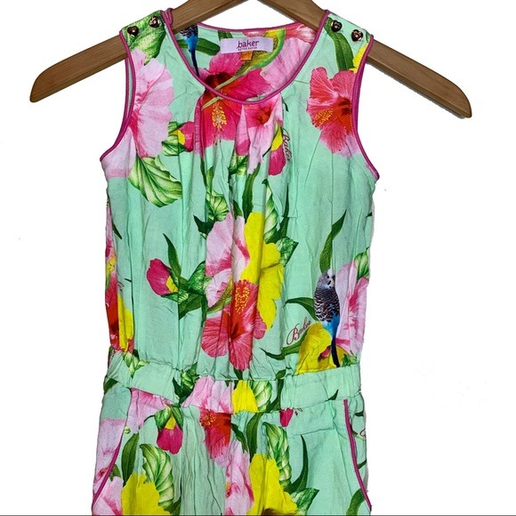 Ted Baker floral jumpsuit sleeveless 5/6