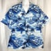 Royal Hawaiian Creations Tiki Palms Blue XXXL Aloha Shirt 3XL Mens 57x32 Cotton