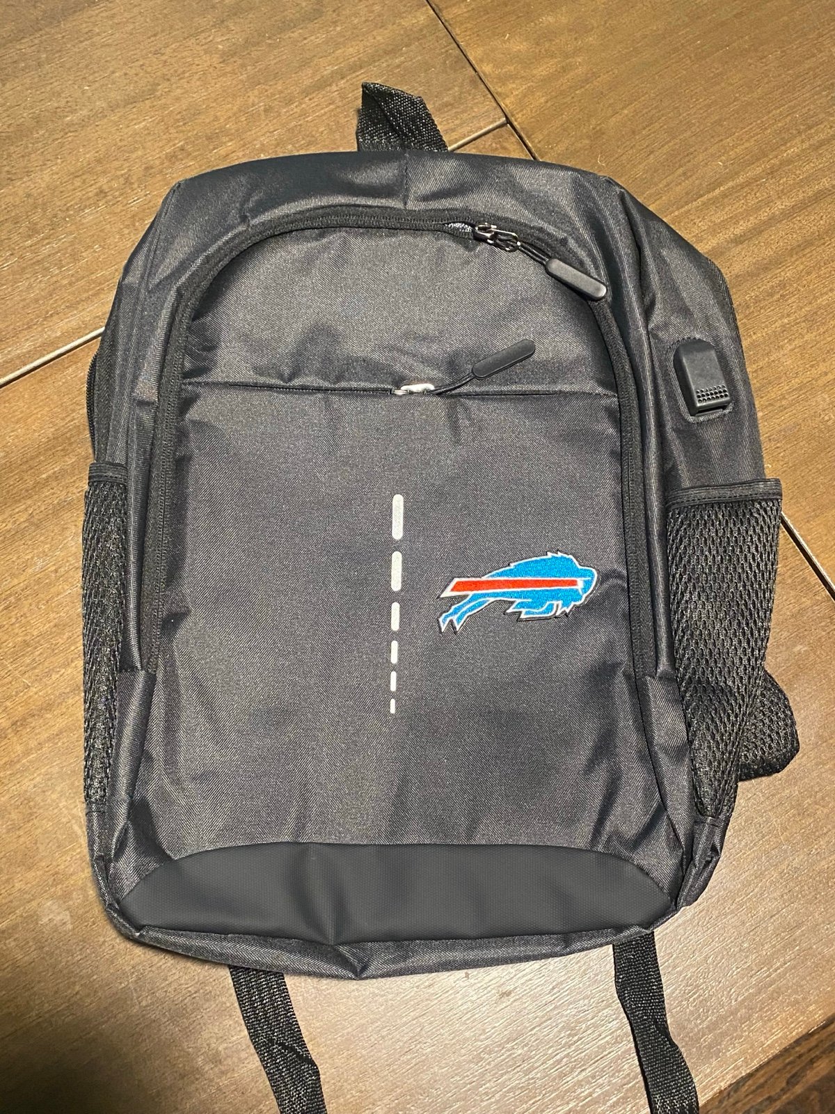 Buffalo Bills Black Backpack with phone charger