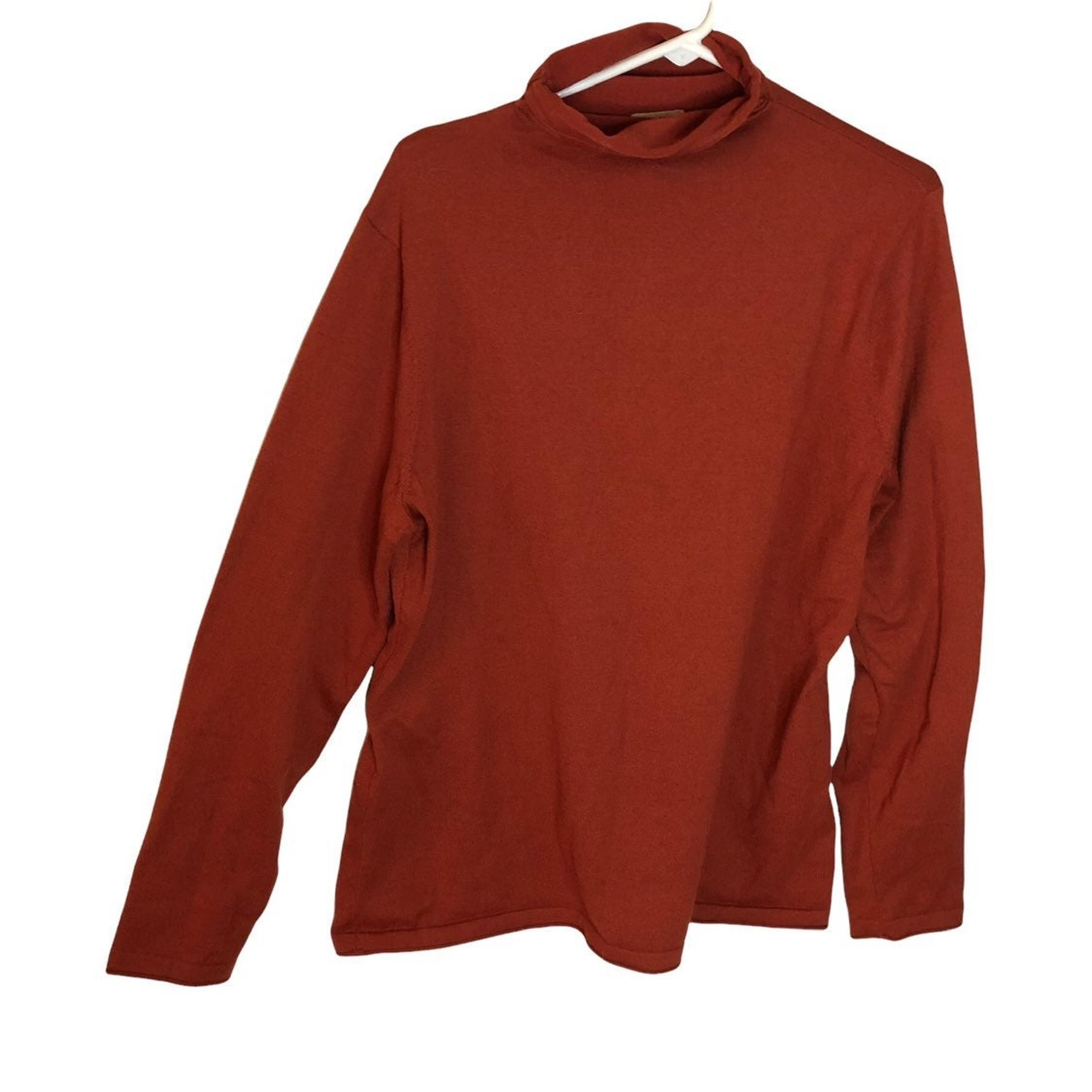 Duluth Trading Company Womens Orange Turtleneck XL