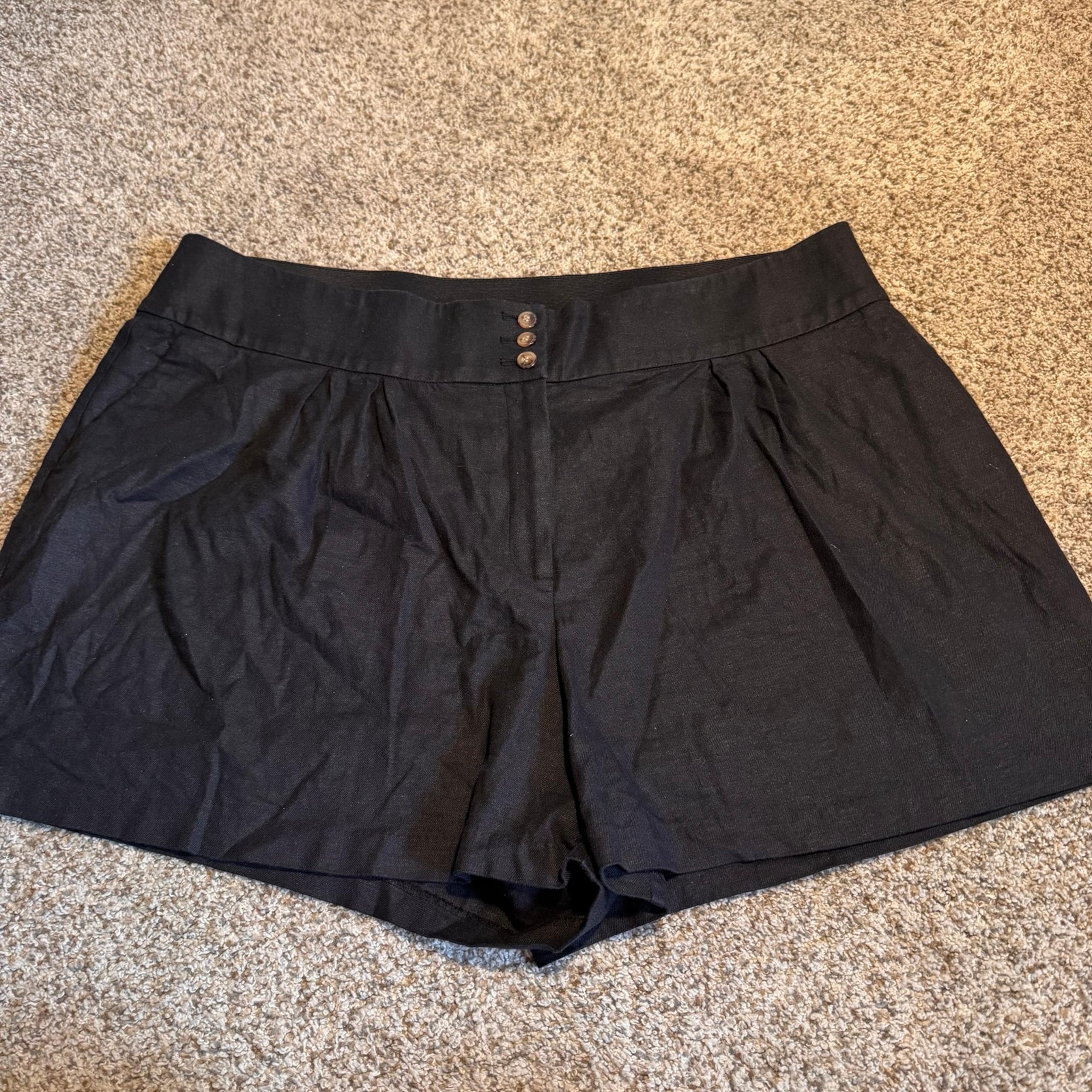 Lane Bryant Black Linen Blend Summer Shorts - Women’s 20