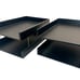 2 Black Letter Desk Trays Tiered Office File
