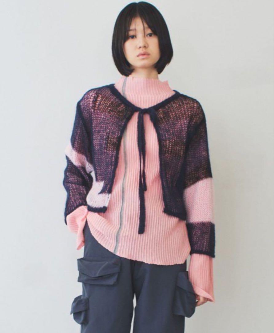 【soduk】patchwork knit cardigan スドーク soduk スドーク patchwork knit cardigan navy