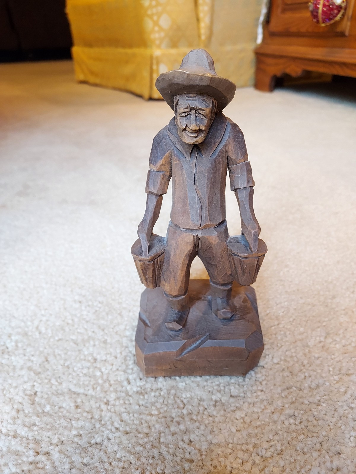 Vintage JC Pelletier wood carving