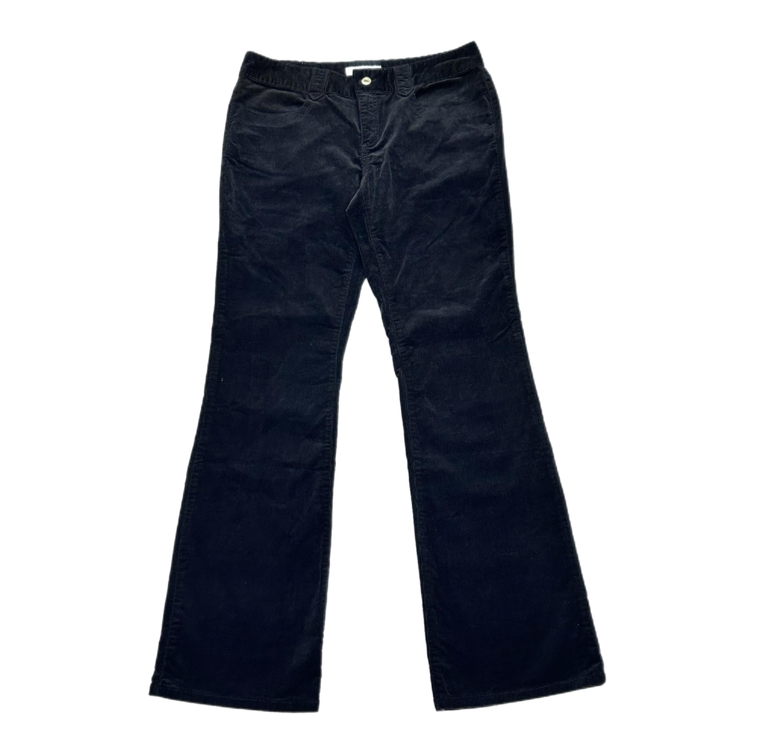 Michael Kors Women Black Curduroy Wide Leg Pants Size 8