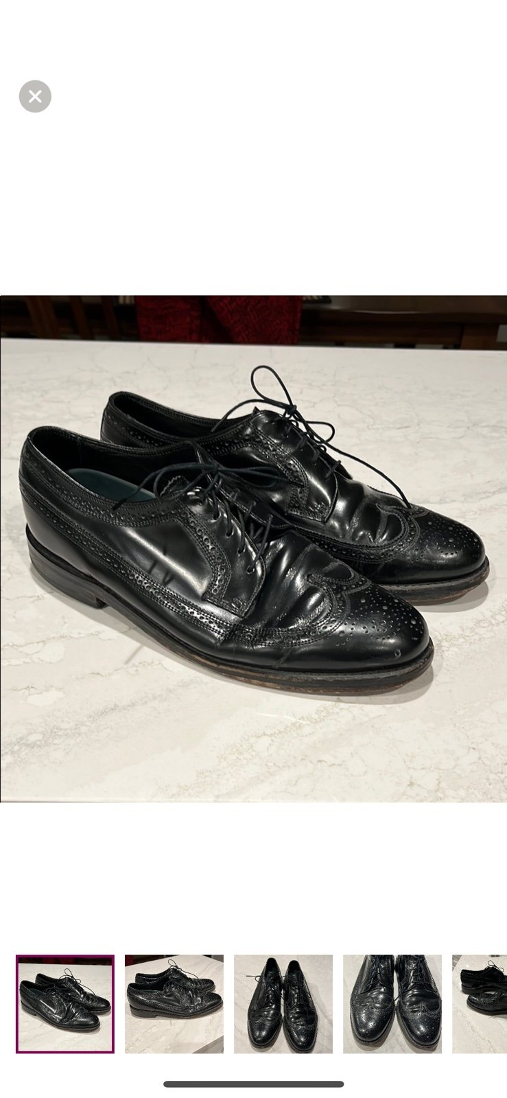 Florsheim Imperial Black Leather Men's Dress Shoes size 10. Used good condition.