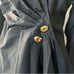 Tanya Taylor Orla Top Long Sleeve Black Gold Buttons Womens Designer Size 10 NWT
