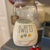 Rae Dunn Valentine's Day Confectioners Heart Gumball Candy Jar New!