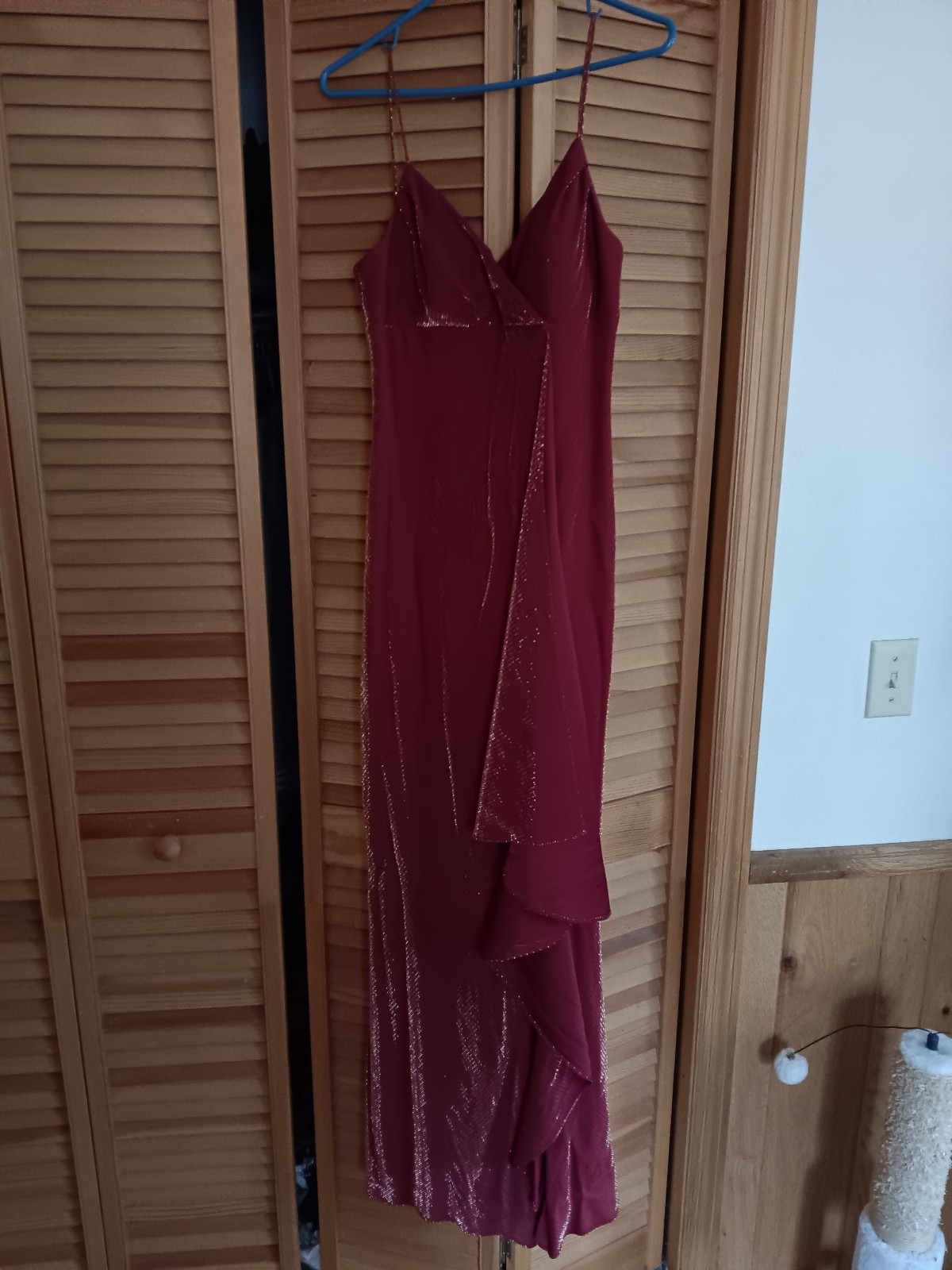 Red and Gold woven dress