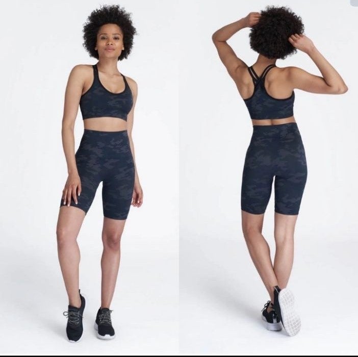 Grey camo look at me now bike shorts S 2/4