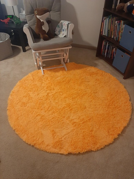 Round Rug 5x5 Feet Fluffy Soft Area Rugs for Kids Girls Room