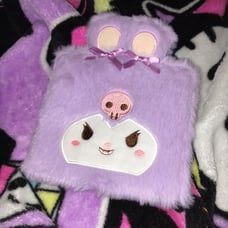Sanrio kuromi purple fuzzy mask holder