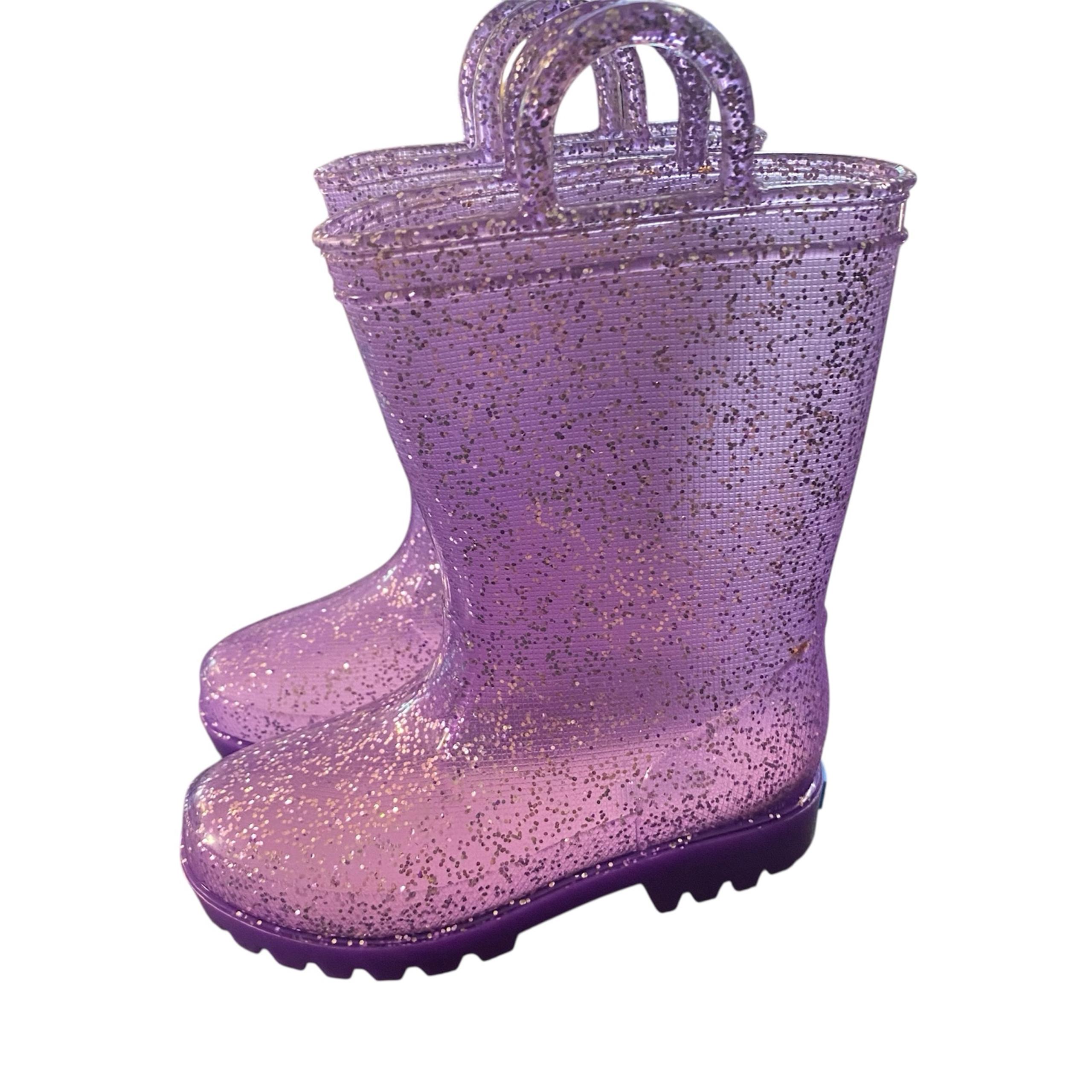 ZOOGS Glitter Rain Boots – Toddler Girl Size 9 (Never Worn)