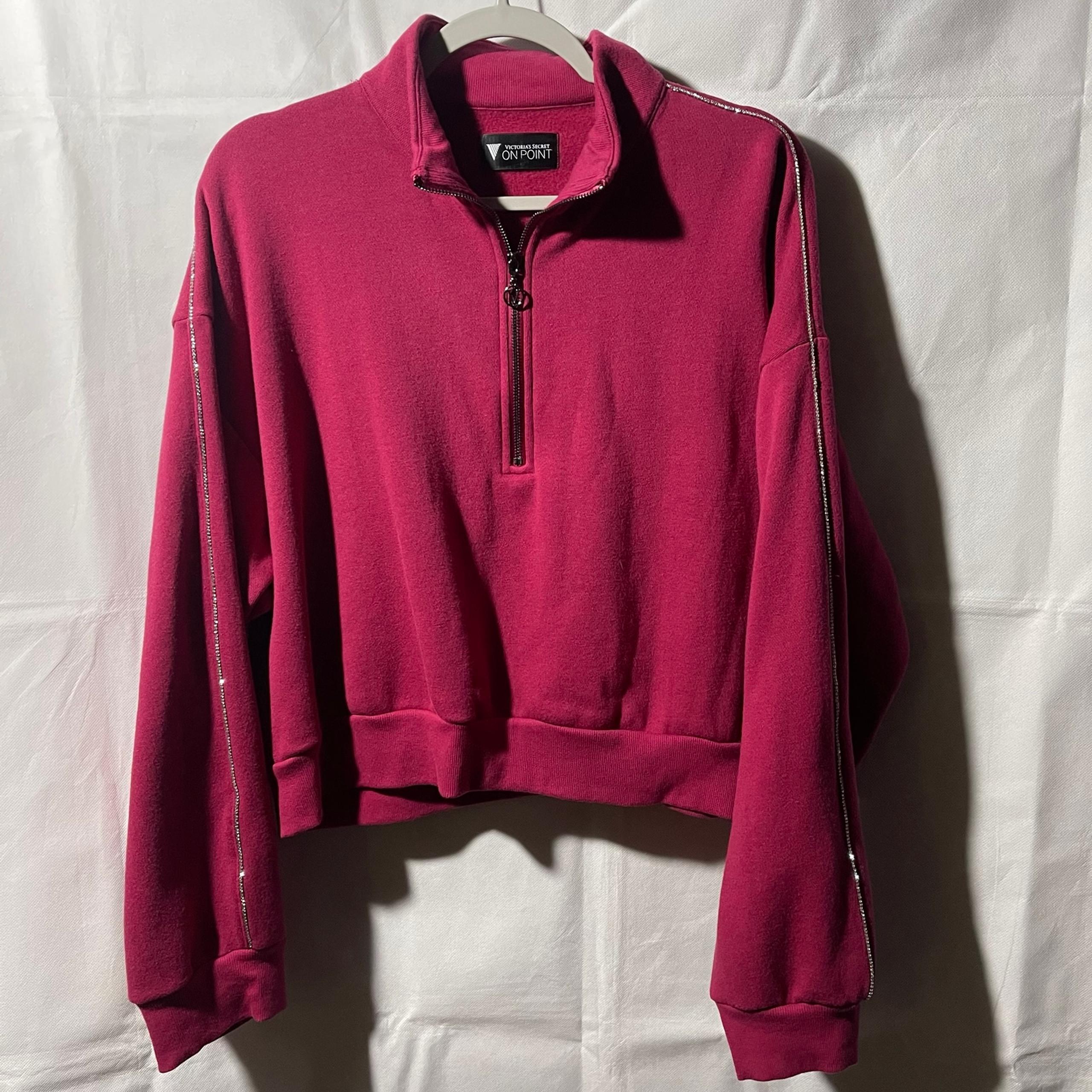 Victorias Secret On Point Quarter Zip Bling Crop XXL