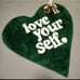 Love yourself Rug Green and white Y2k rug cool rug Green Tufting Heart Bedroom