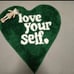 Love yourself Rug Green and white Y2k rug cool rug Green Tufting Heart Bedroom