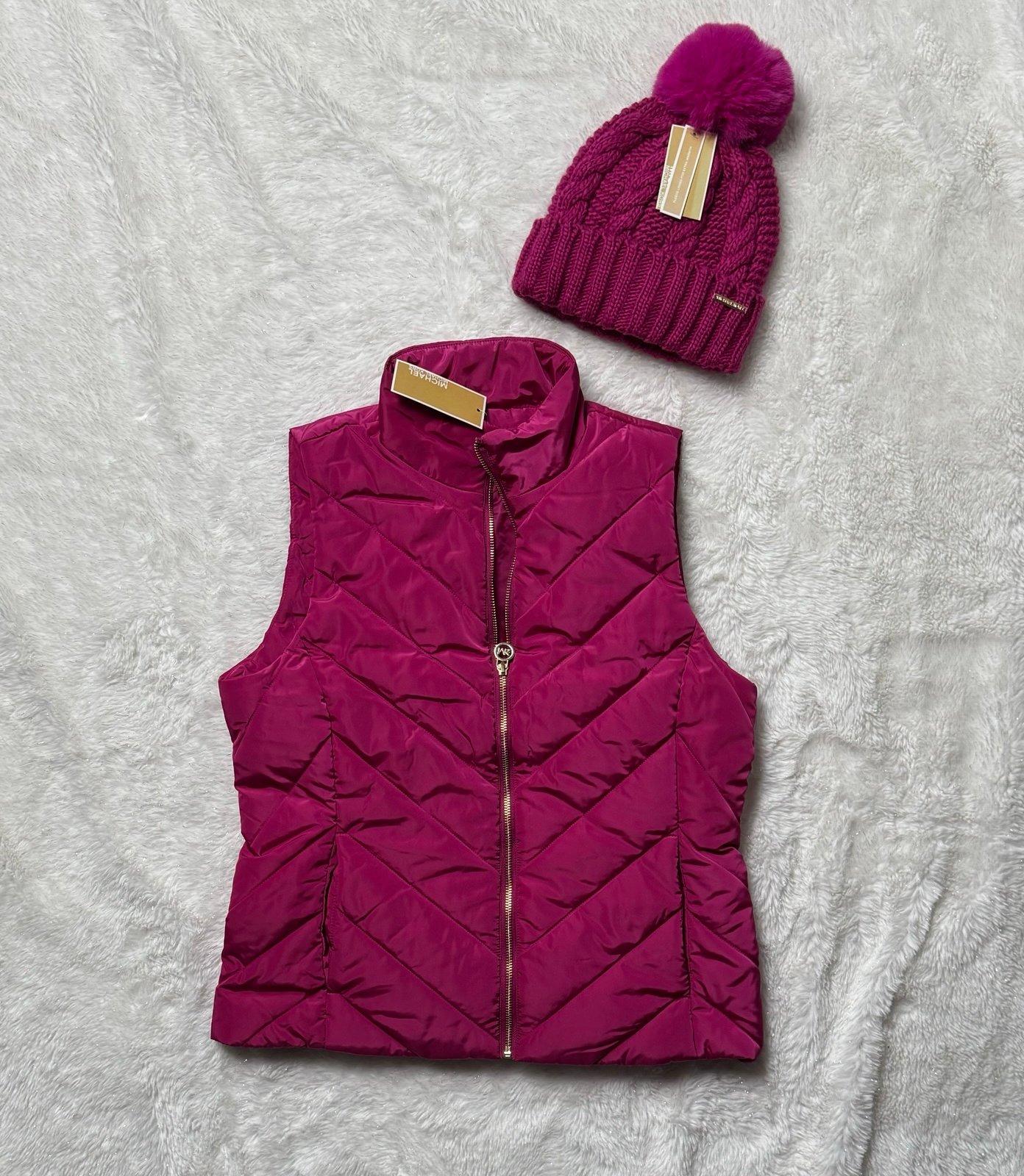 NWT Michael Kors Bundle - Vest and Beanie Hat