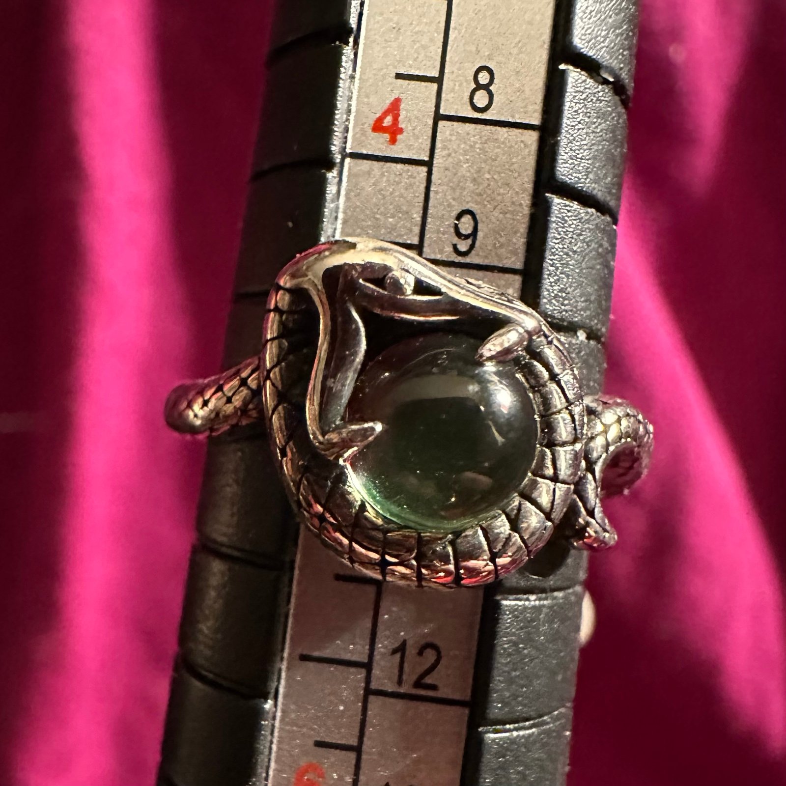 Fragrant Jewels RARE MEDUSA Snake Head Sterling Silver Ring 925 sz 5