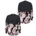 LuLaRoe Womens Sweatshirt Size XL Supply Crew Neck Dipped Black Pink Roses NWT