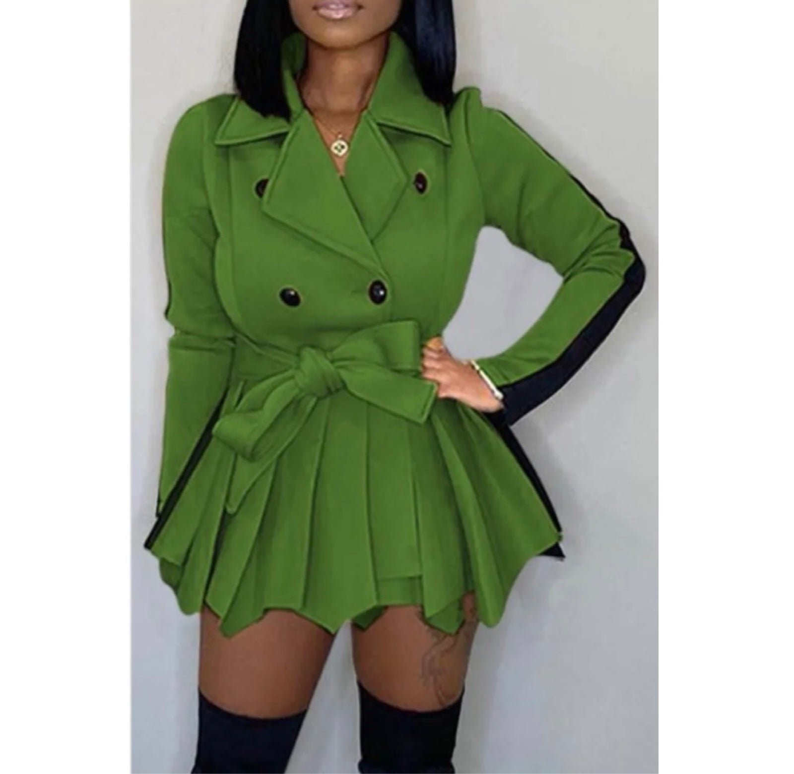 Green Trench Coat Dress (2XL)