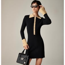 J. Crew Ribbed Polo Sweater Dress Jewel Buttons Stretch Knit Preppy Small NWT