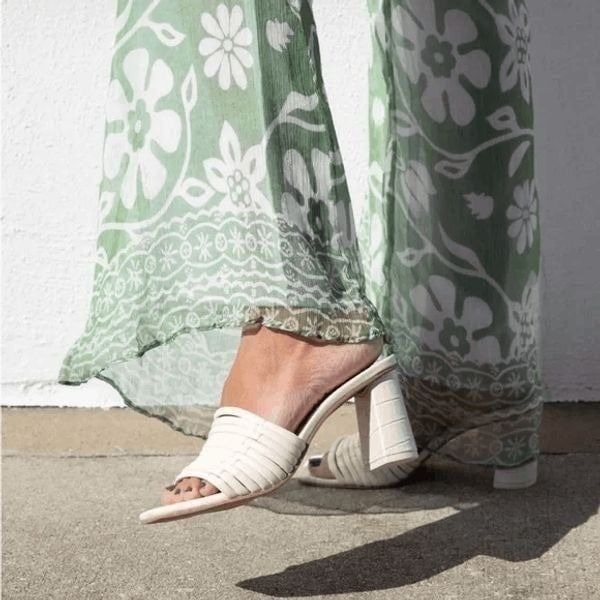 Dolce Vita Women's size 7 Prina Ivory Cream heel sandal slides shoes