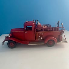 Vintage Red Metal Fire Truck
