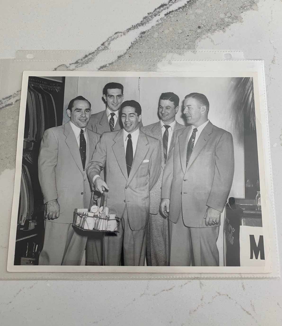 Yogi Berra Phil Rizzuto wire photo press photo