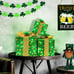 Set of 3 Lighted Gift Boxes St.Patrick's Day Decorations Green Box