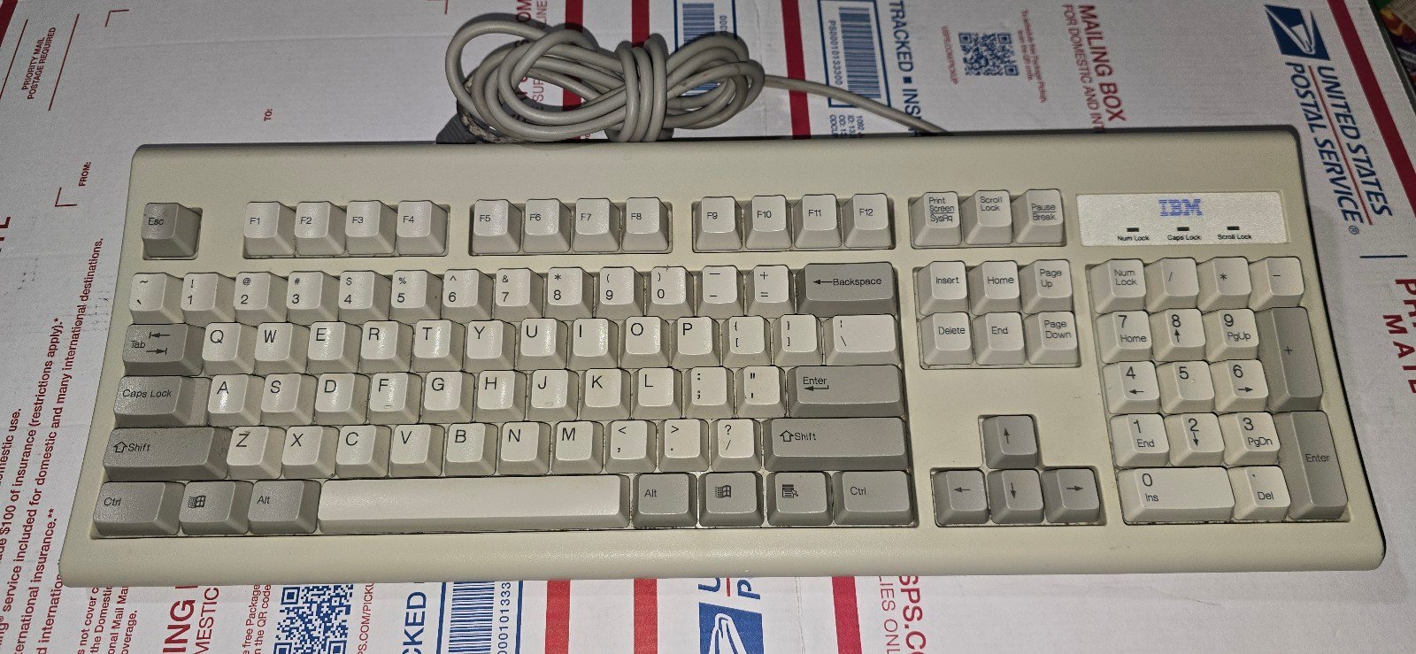 Vintage IBM Keyboard KB-3923 PC Computer