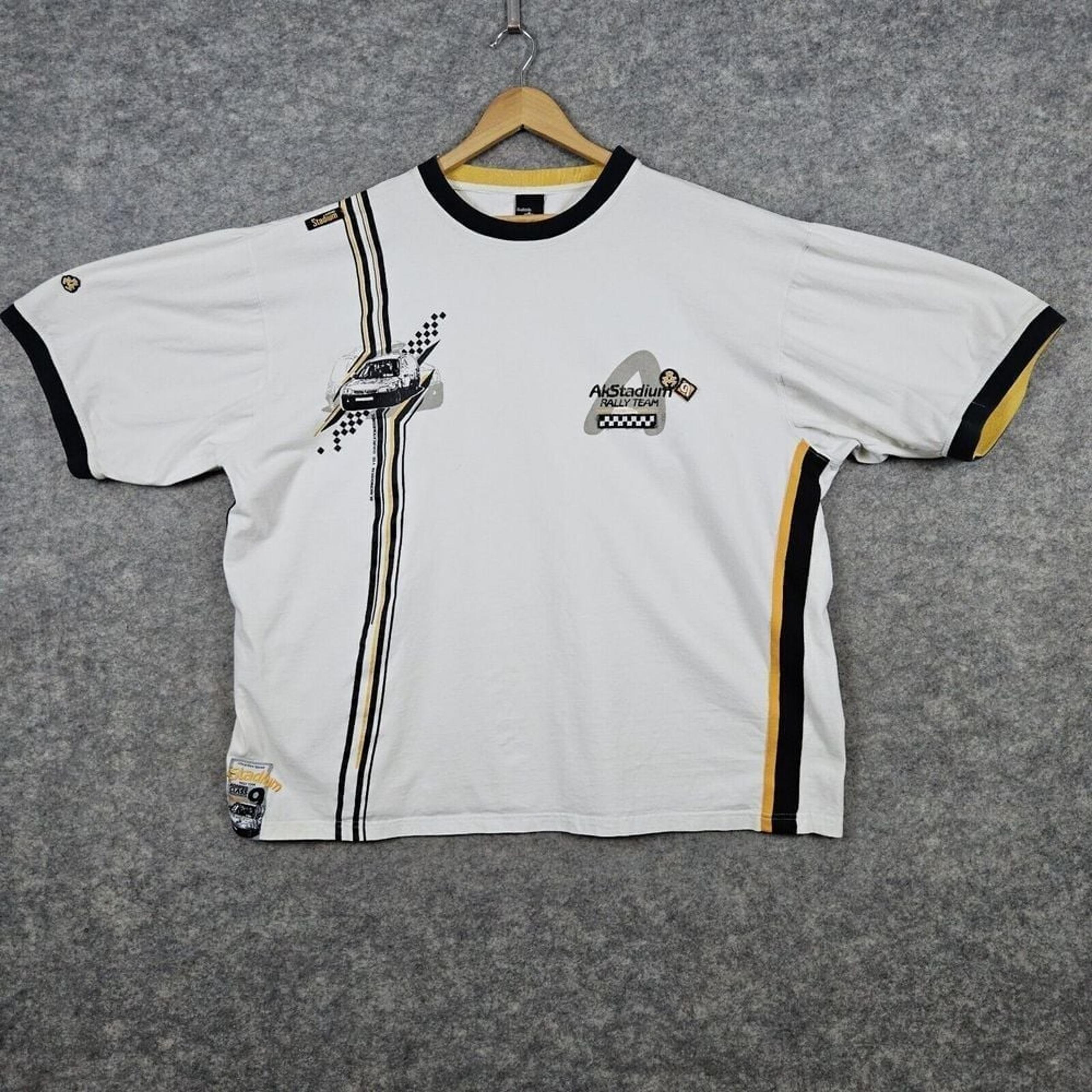 Akademiks Stadium Akstadium Rally Team Shirt Size XXXL Patches Embroidery SPOTS