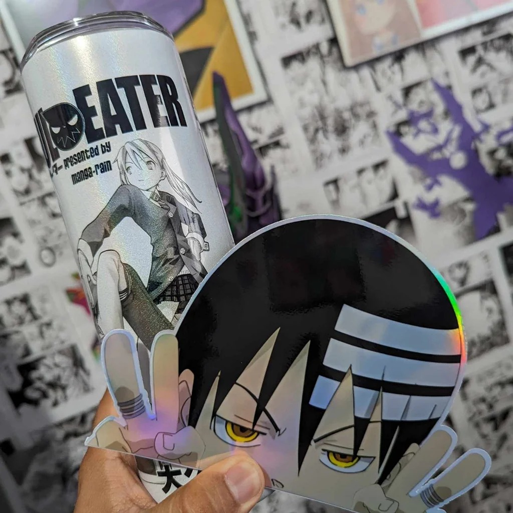 Soul Eater Manga Style Tumbler and sticker set