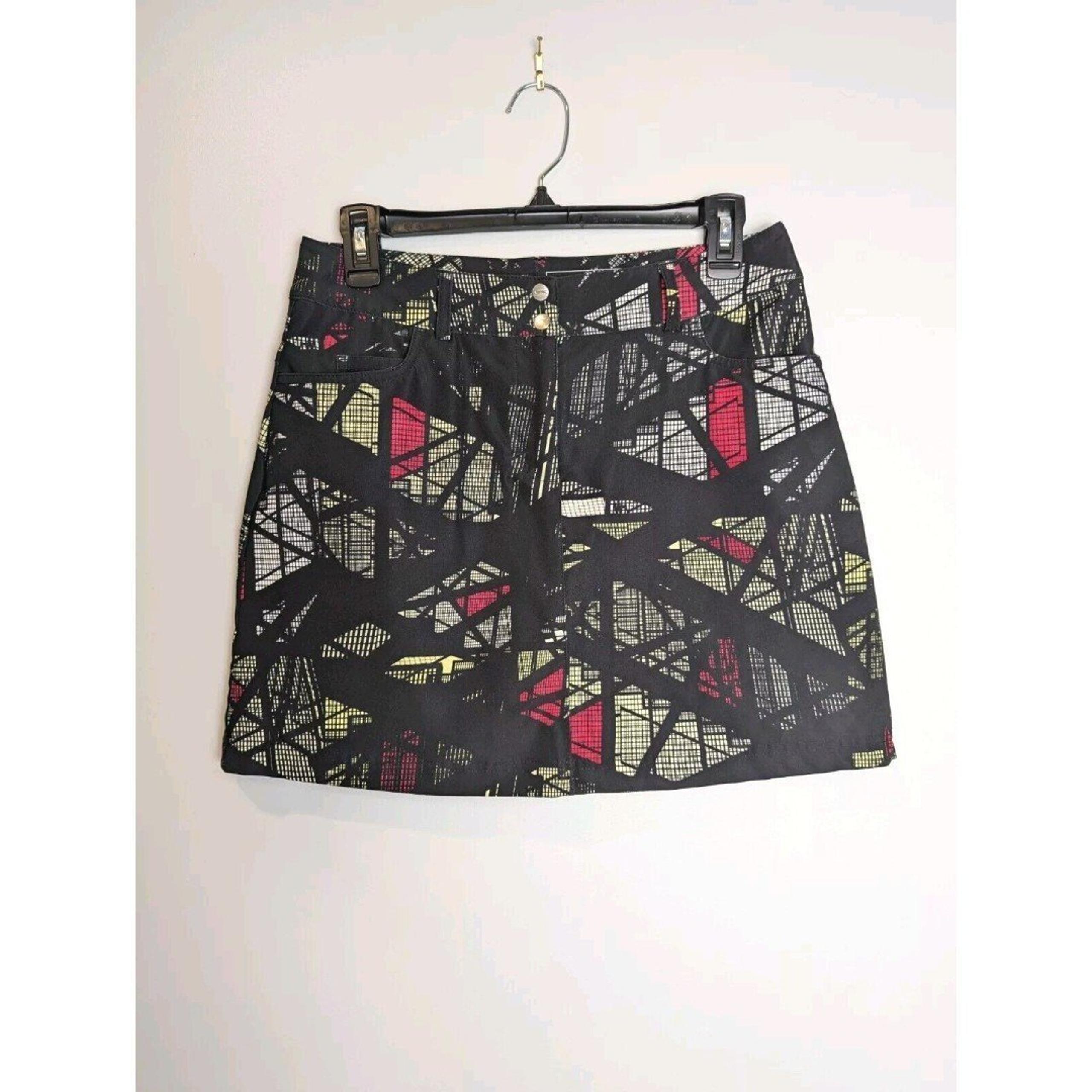 Golf Skort Women's Size 2 Geometric Athletic Snap Geometric Stretch - Slazenger