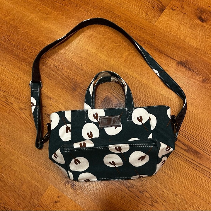 maika EUC Mini Tote in Tansy Cotton Canvas Adjustable Shoulder Bag Purse