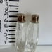 Vintage Post House Faceted Lead Crystal Deco Salt Pepper Shaker Mill Set