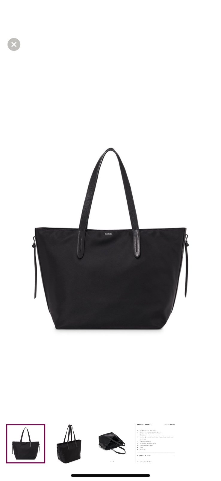 Black Botkier Nylon medium zipper Tote