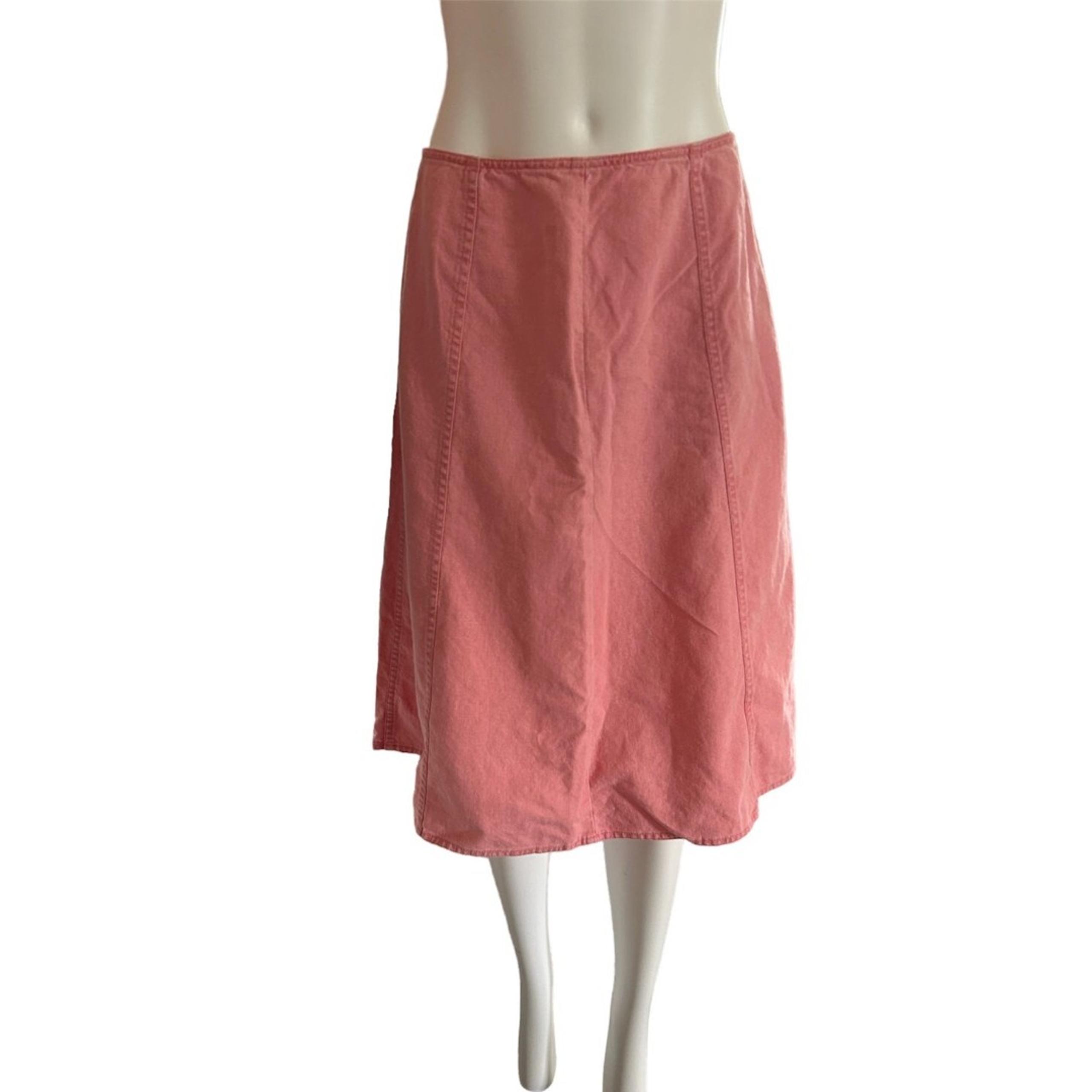 Orvis Linen Blend womens A-Line Skirt Size 8
