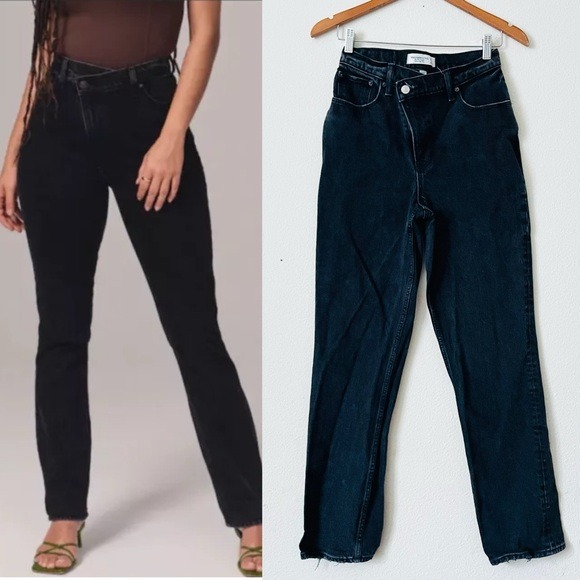 Abercrombie & Fitch SIZE 26 Curve Love The ‘90s Straight Ultra High Rise Jeans