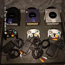 Nintendo GameCube Console Bundle DOL-001 Black Indigo OEM Complete System