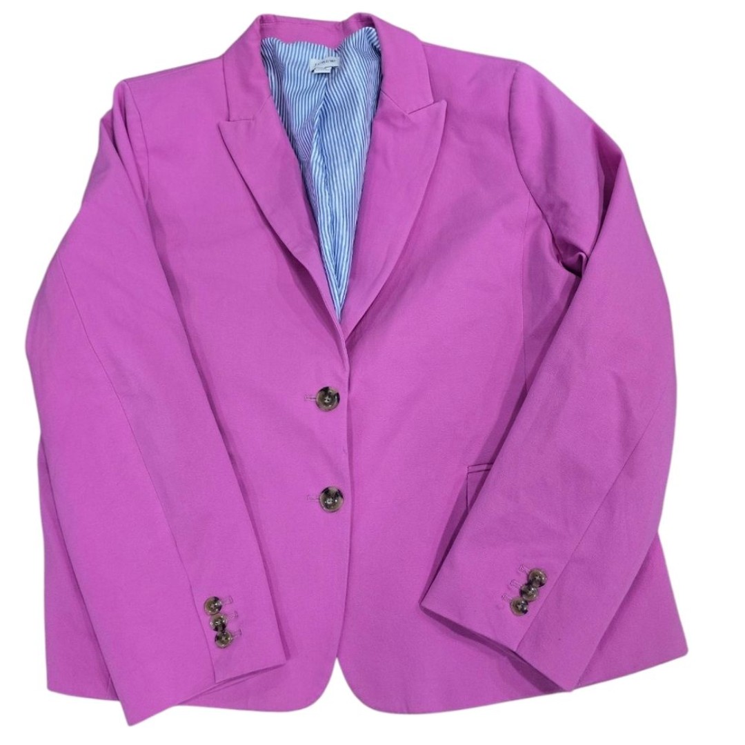J. Crew Factory Cotton-blend two-button blazer Women's 16