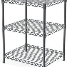 3 Tier Grey Storage Racks and Shelving - Heavy Steel Material Pantry Shelves