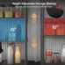 3 Tier Grey Storage Racks and Shelving - Heavy Steel Material Pantry Shelves